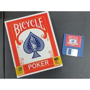Vintage Bicycle Poker (Big Box 3.5 Floppy Disc PC) Microsoft Windows Compatible